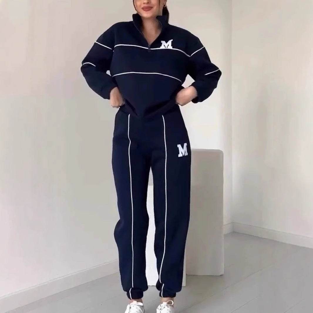 Womens 2 Piece Outfits Lounge Hoodless Pullover Sweatshirt Sweatsuit Sets Sweatshirt Baggy Fashion Sweatpants With Pockets - Velora