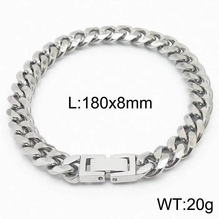 Cuban Link Chain Trimming Chain Jewelry Buckle Titanium Steel Bracelet - Velora