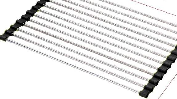 Folding Kitchen Drain Sink Rack Stainless Steel sink caddies - Velora