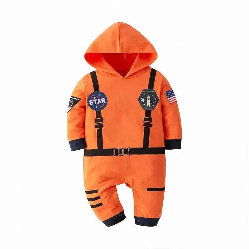 Space Suit Summer Long-sleeved Jumpsuit Holiday Pullover Clothes Baby boy Astronaut costume - Velora