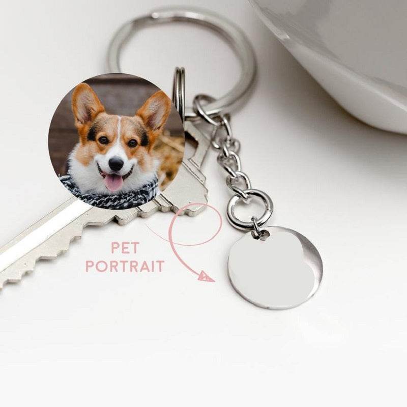 Personalized Pet Photo Disc Necklace Ladies Kitten Name Pendant Necklace Custom Animal Stainless Steel Necklace Jewelry - Velora