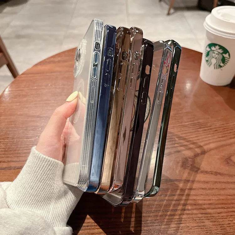 Electroplated TPU Transparent Apple Mobile phone Case - Velora