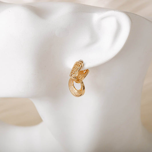 Hollow Round Moon Earrings Jewelry Women - Velora