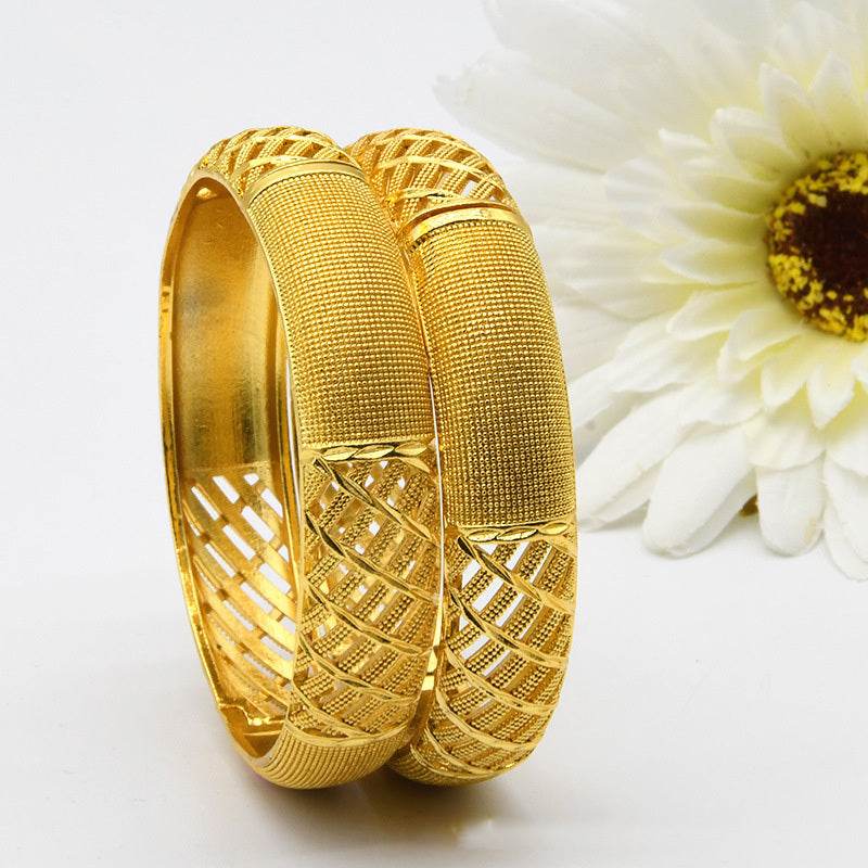 24K Gold Plated India Middle East Women's Sand Gold Bracelet - Velora