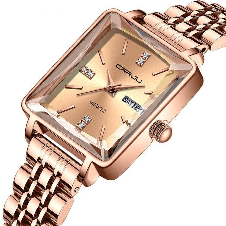 Simple Business Personality Fashion Waterproof Popular New Steel Belt Women's Watch - Velora