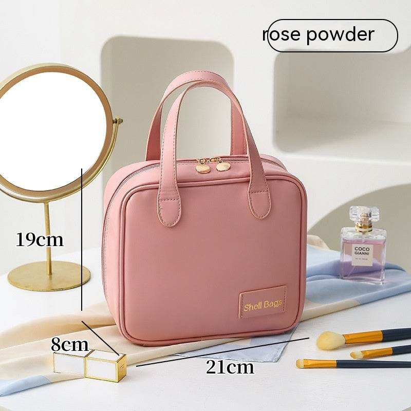 PU Large Capacity Travel Make Up Storage Organizer Makeup Pouch Cosmetic Bag Shell Bags - Velora