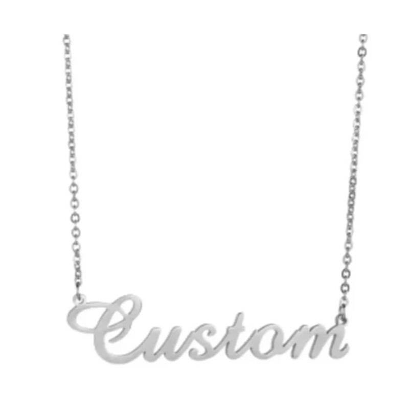 Stainless Steel Customized Various Sign Name Necklace Custom Butterfly Heart Nameplate For Women Girls Christmas Gift - Velora