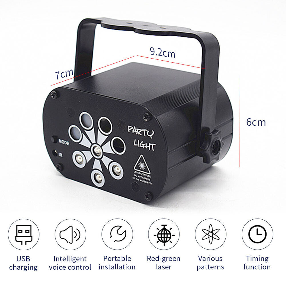 480 Pattern LED RGB Disco Party Laser Stage Light USB Club DJ Lighting Projector https://like2b-uy