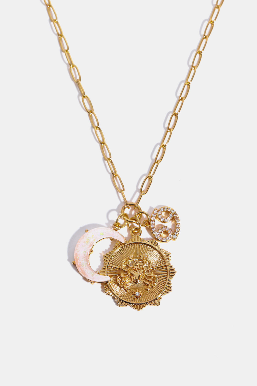 Constellation and Moon Pendant Copper Necklace - Velora