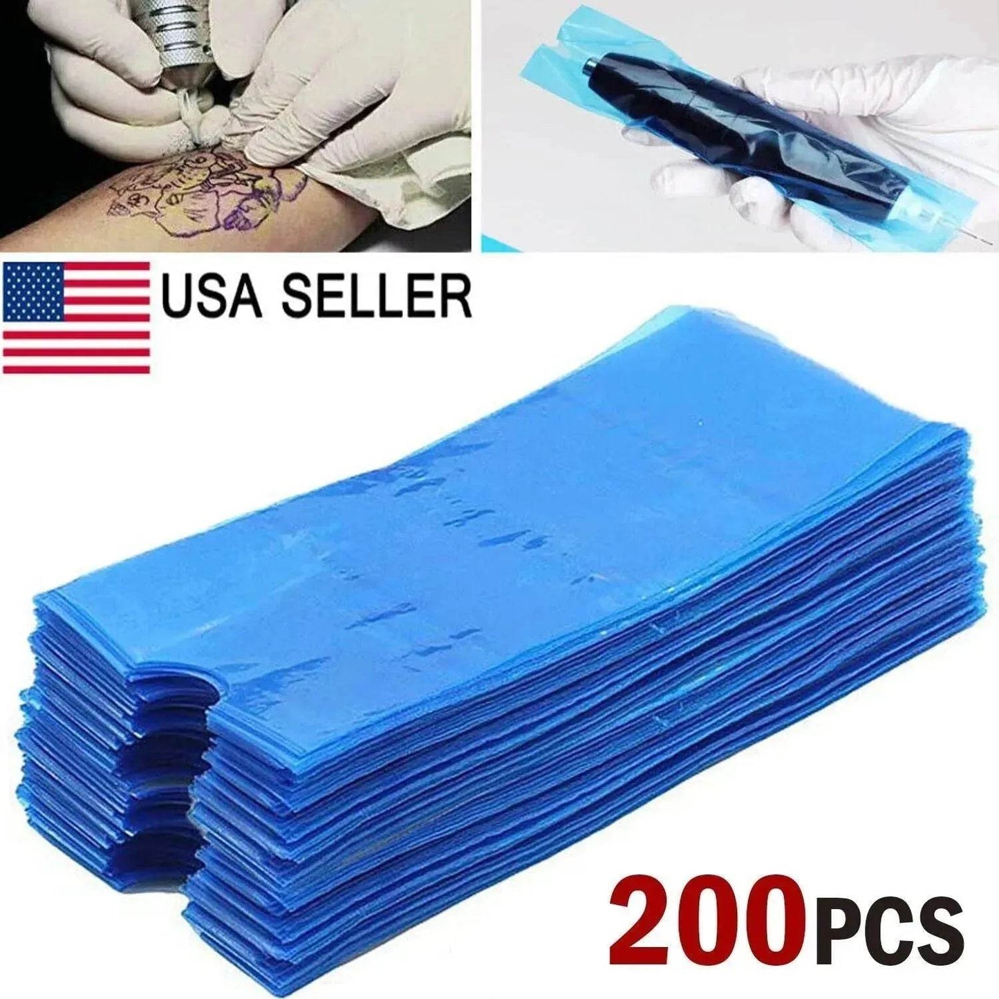 200pcs Tattoo Machine Pen Sleeves Disposable Cover - Velora