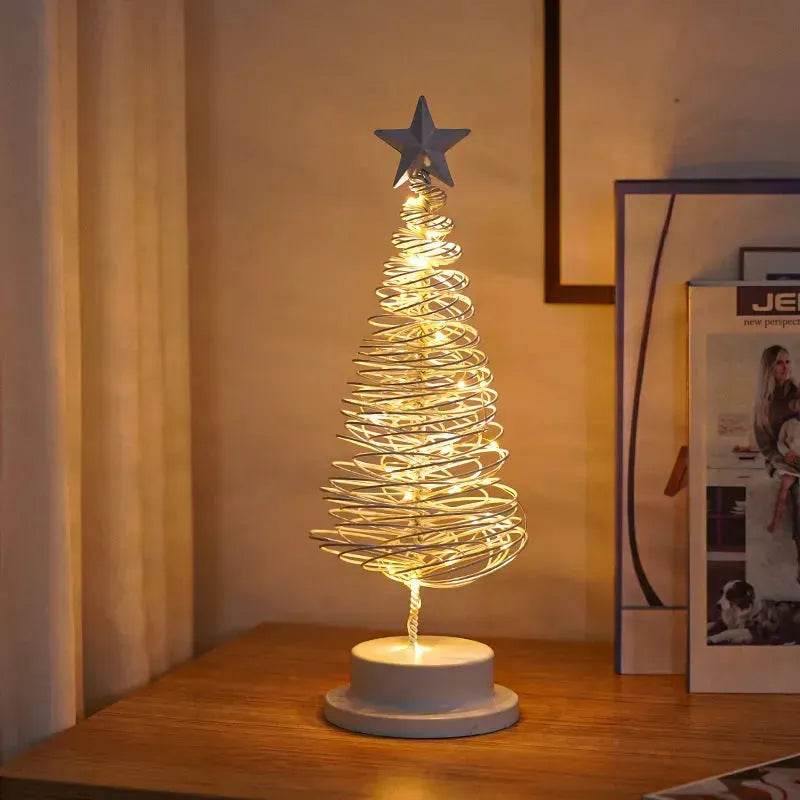 Spiral LED Light Christmas Tree Decoration Night Light Ornaments - Velora