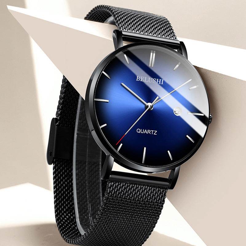 Blue Light Ultra-thin Fashion Men's Waterproof Quartz Watch - Velora