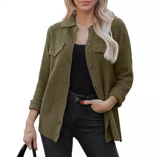 European And American Lapel Women's Cardigan Top - Velora