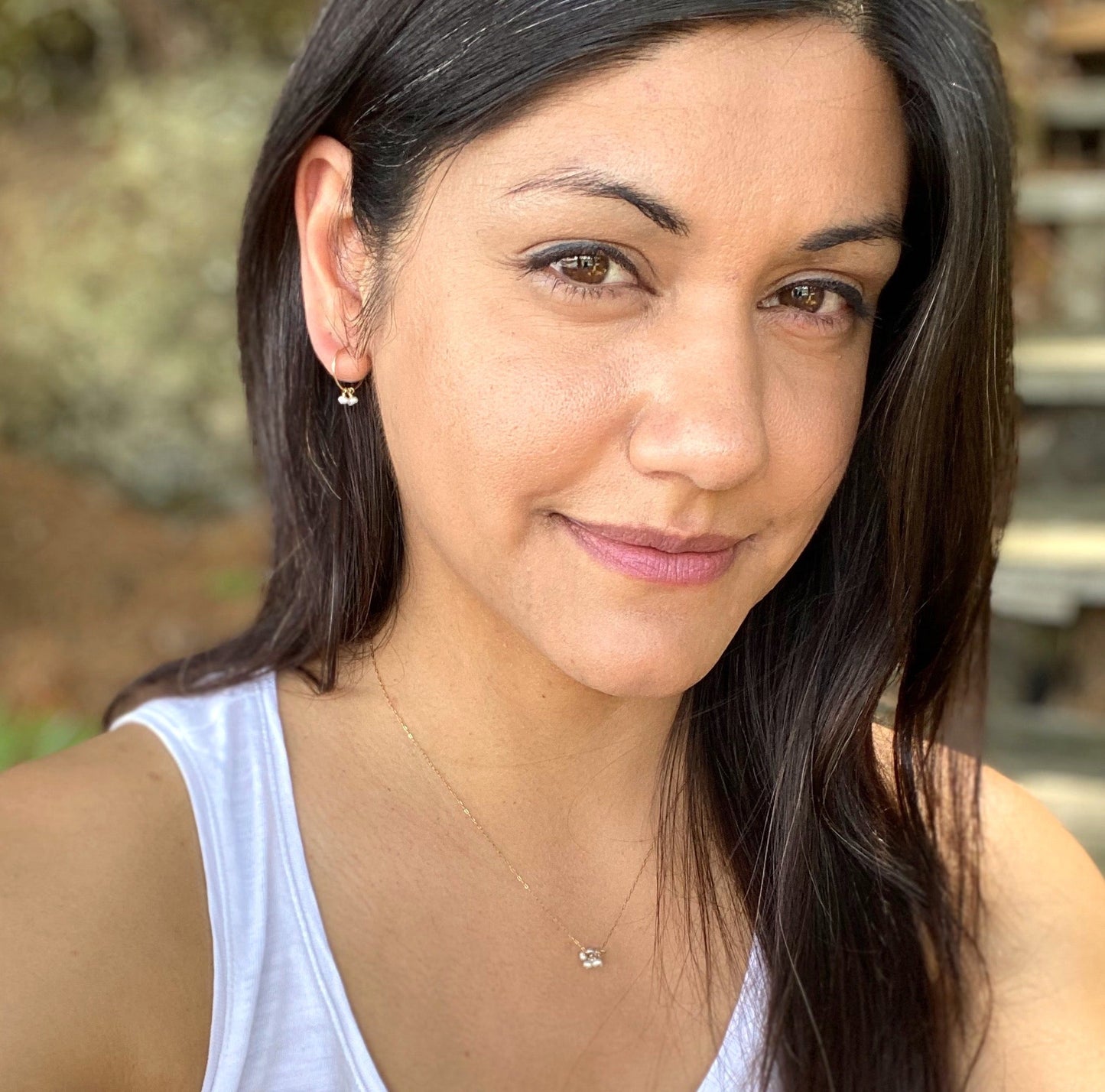 Pyrite Small Hoop Earrings in Gold - Velora