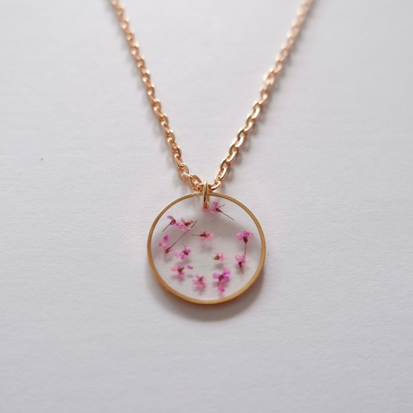 Collier Estelle rose - rond (moyen) - Velora
