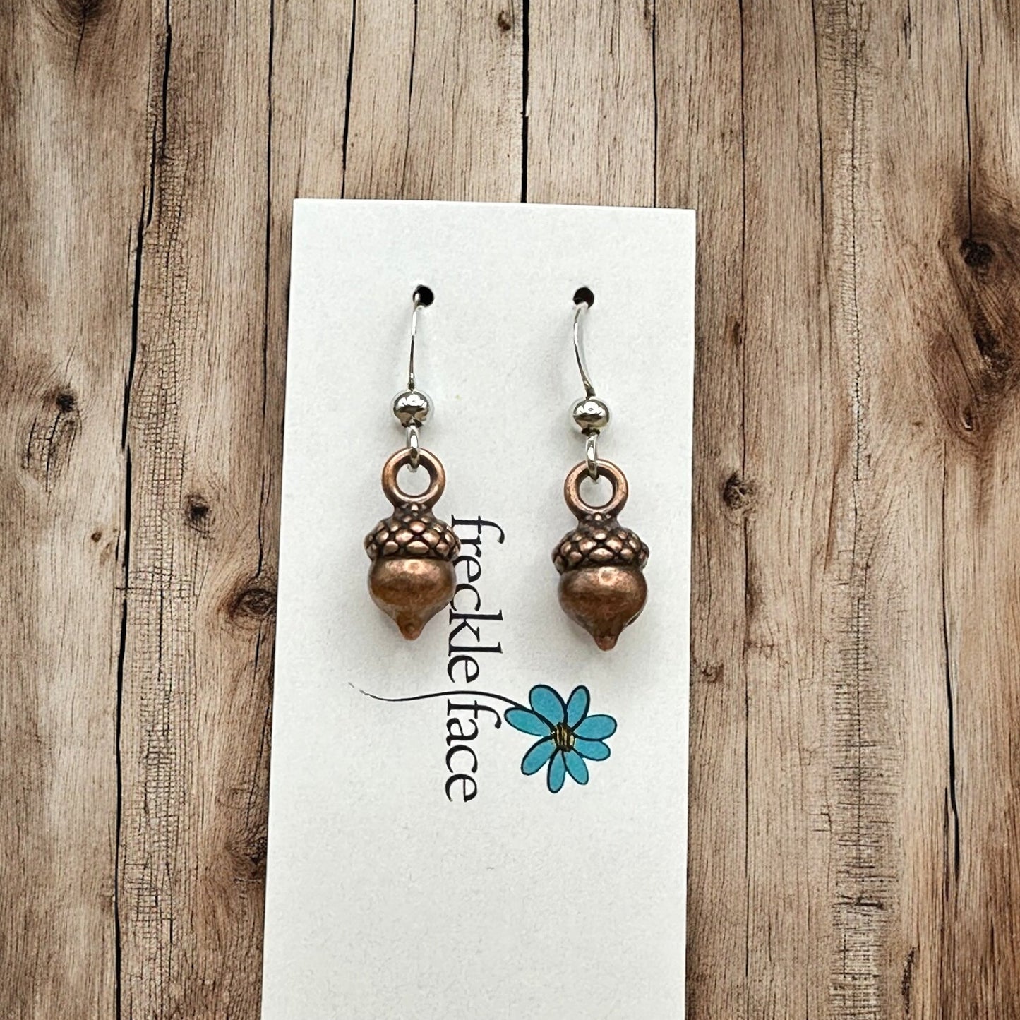Simple Acorn Earrings – Minimalist Autumn-Inspired Earrings in Mixed Metals - Velora
