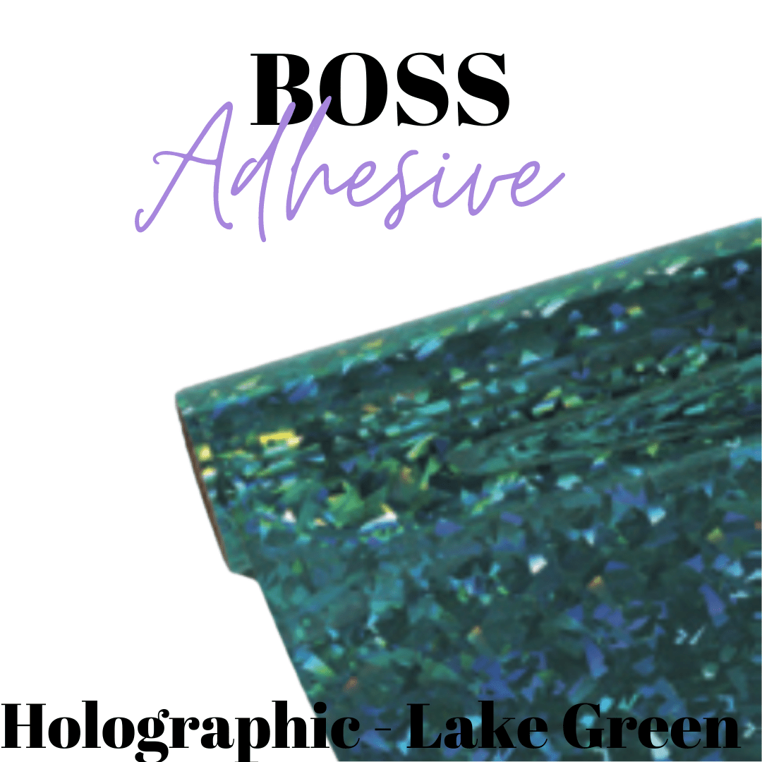 Adhesive Vinyl- Boss Adhesive - HOLO LAKE GREEN - Velora Luxury Fashion