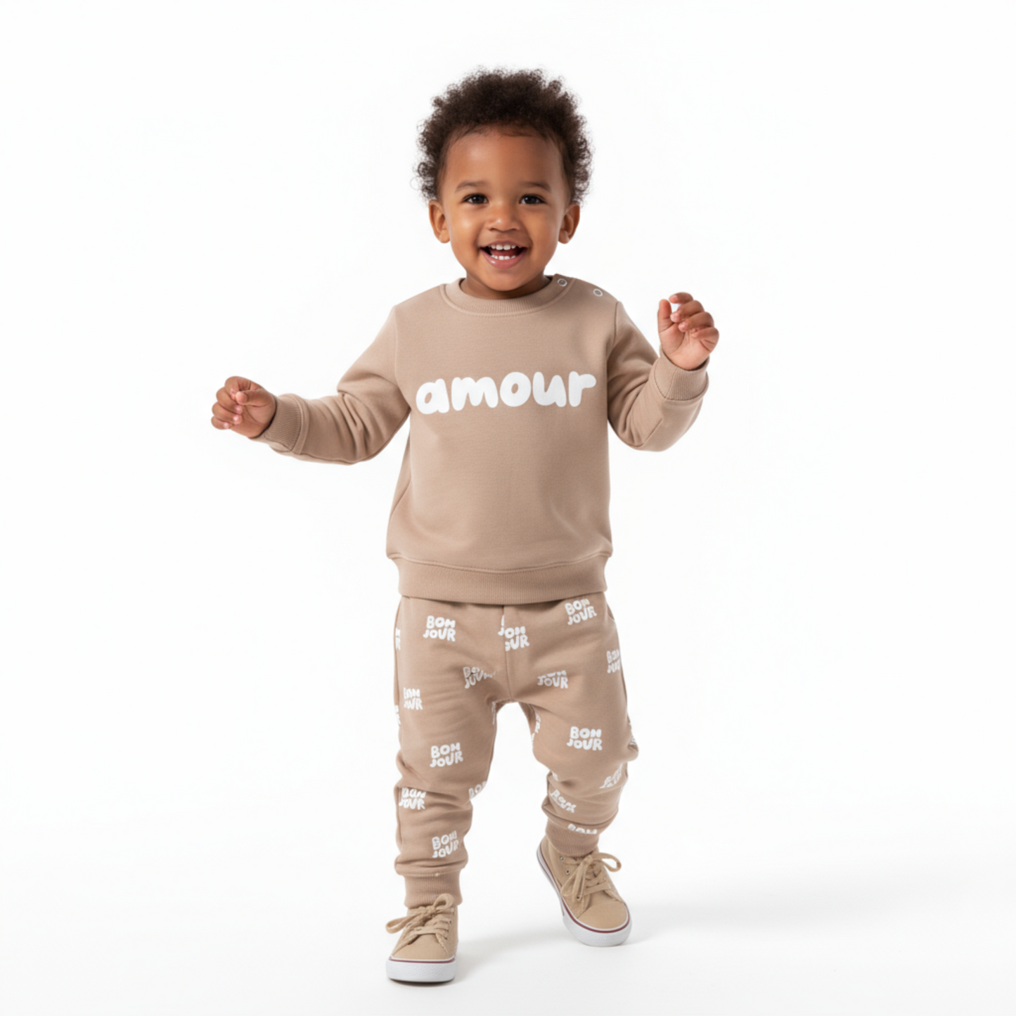 Amour Unisex Cotton Joggers Set - Velora Luxury Fashion