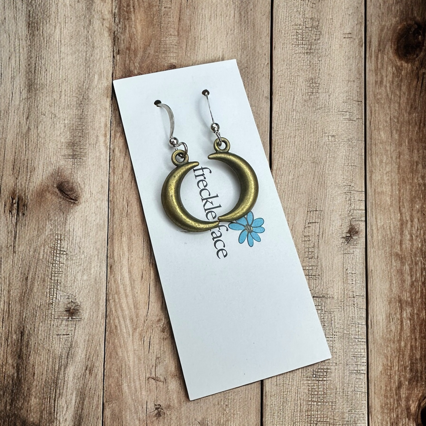 Bubble Moon Earrings - 3D Crescent Shape, Hypoallergenic, Nickel-free - Velora