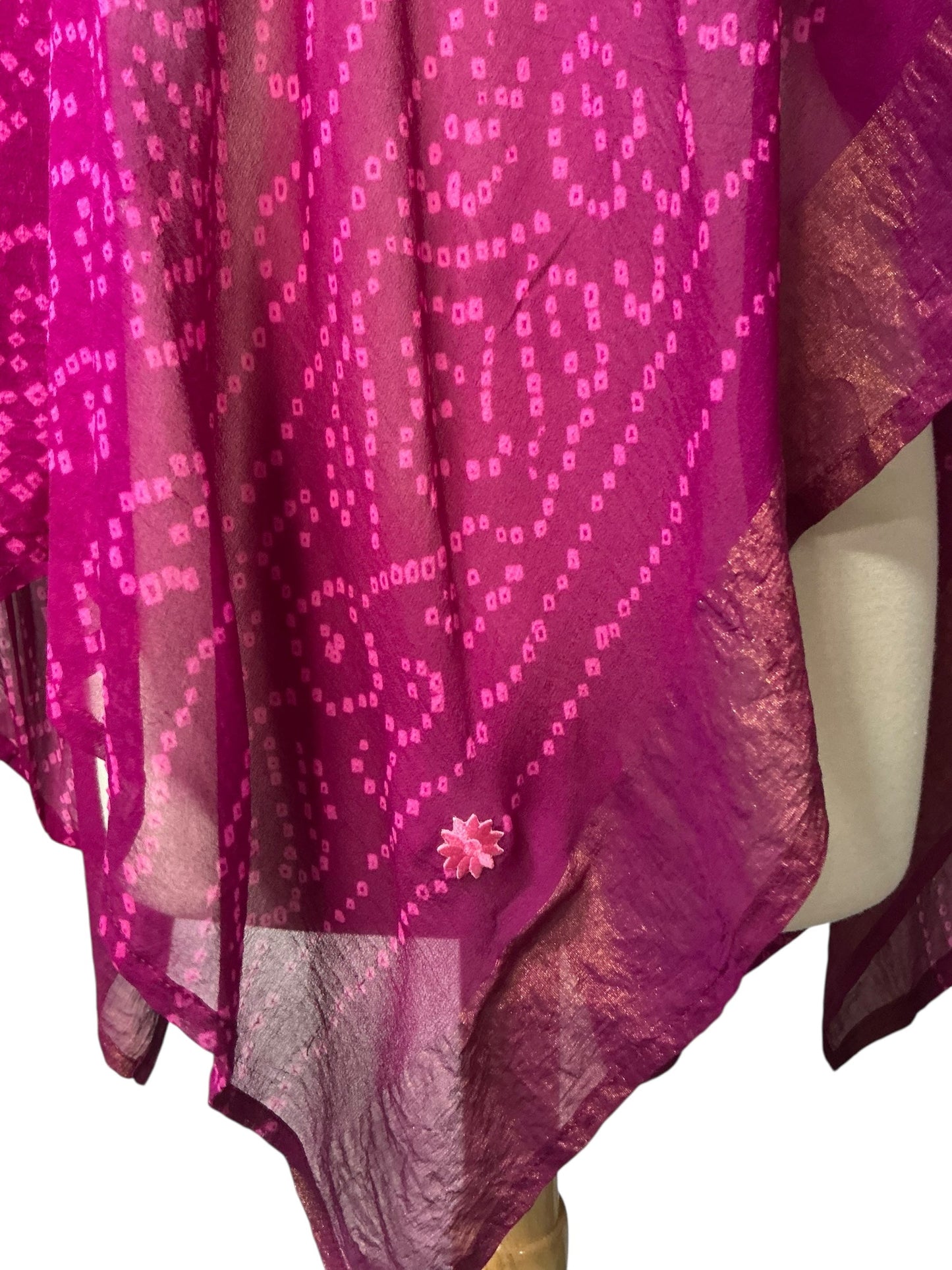 PRG6407 Sheer Avatar Pure Silk Capelet Poncho - Velora