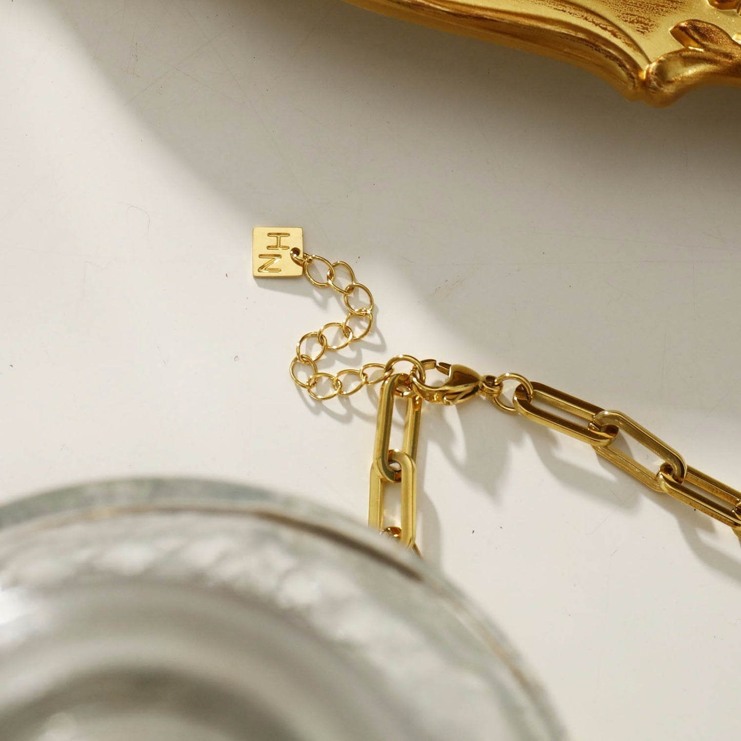 BAYSWATER 22": Contemporary Paper Clip Gold Chain Necklace - Velora Luxury Fashion