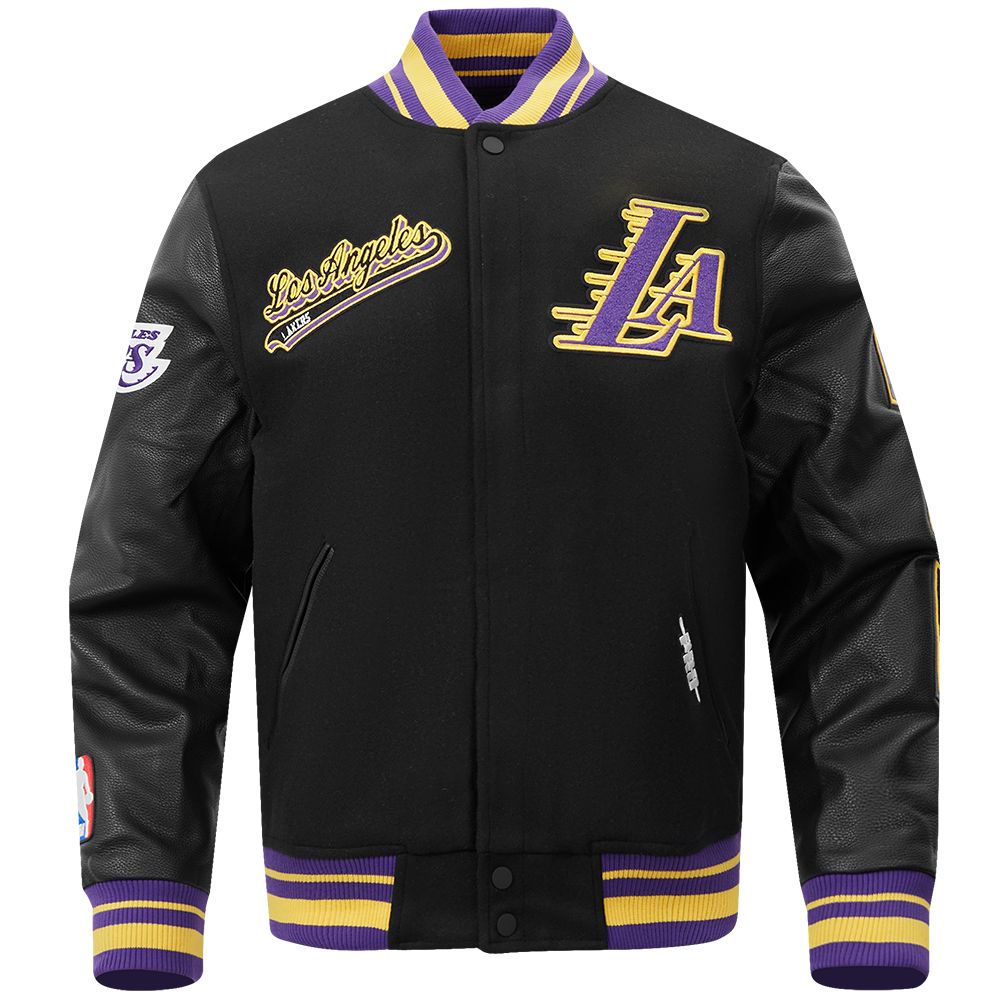 Los Angeles Lakers Script Tail Rib Wool Varsity - Velora
