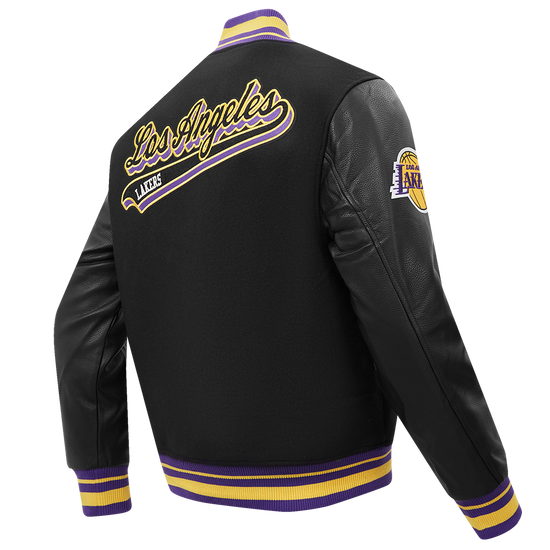 Los Angeles Lakers Script Tail Rib Wool Varsity - Velora