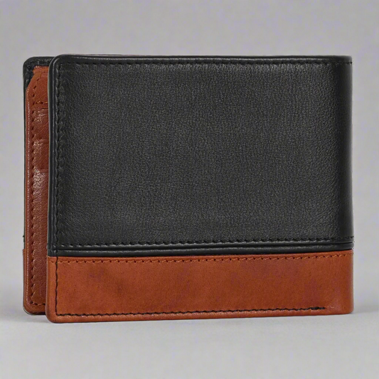 BOL Bi Fold Wallet Black/Brown - Velora Luxury Fashion