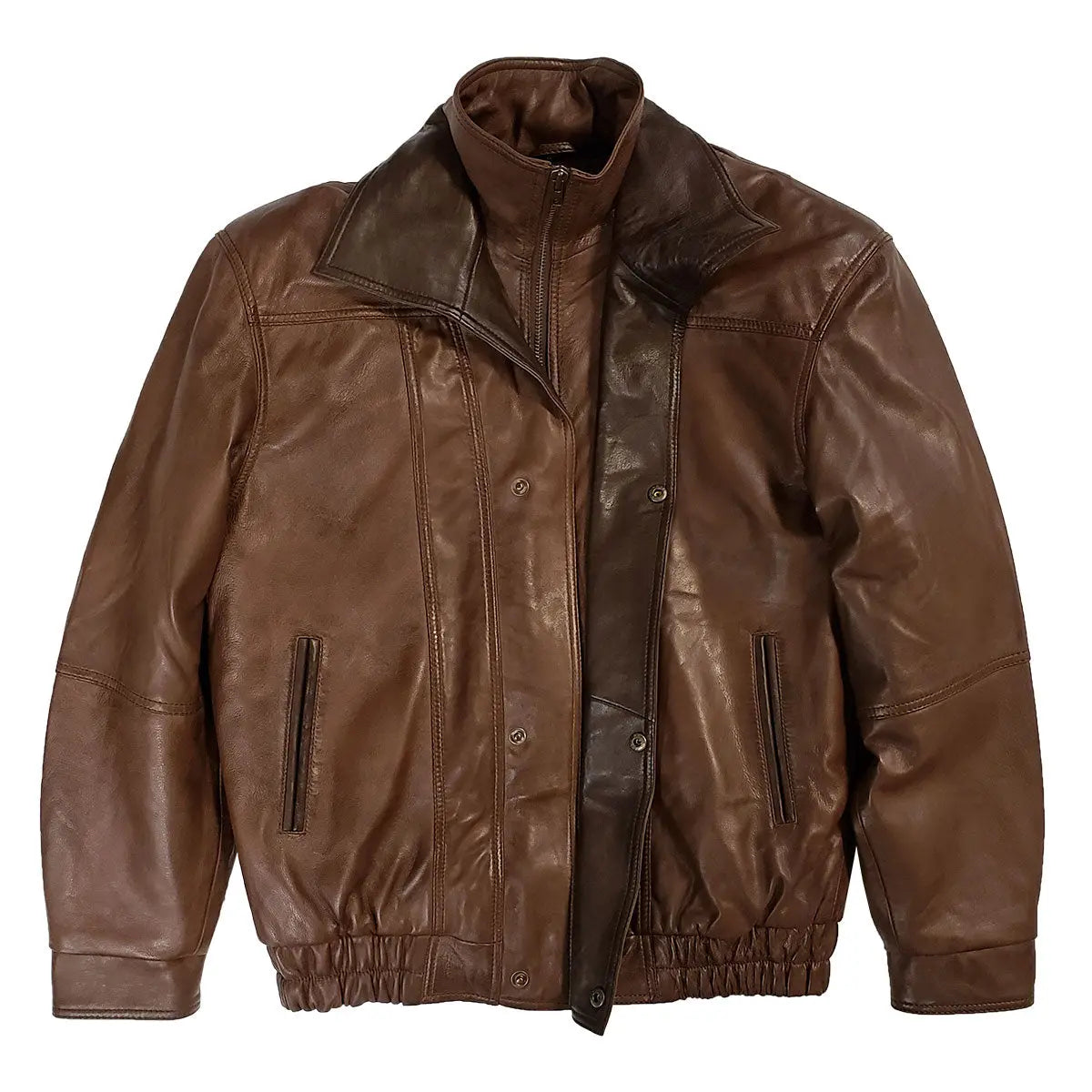 BOL Men's Double Collar Leather Bomber Jacket Boutique of Leathers/Open Road