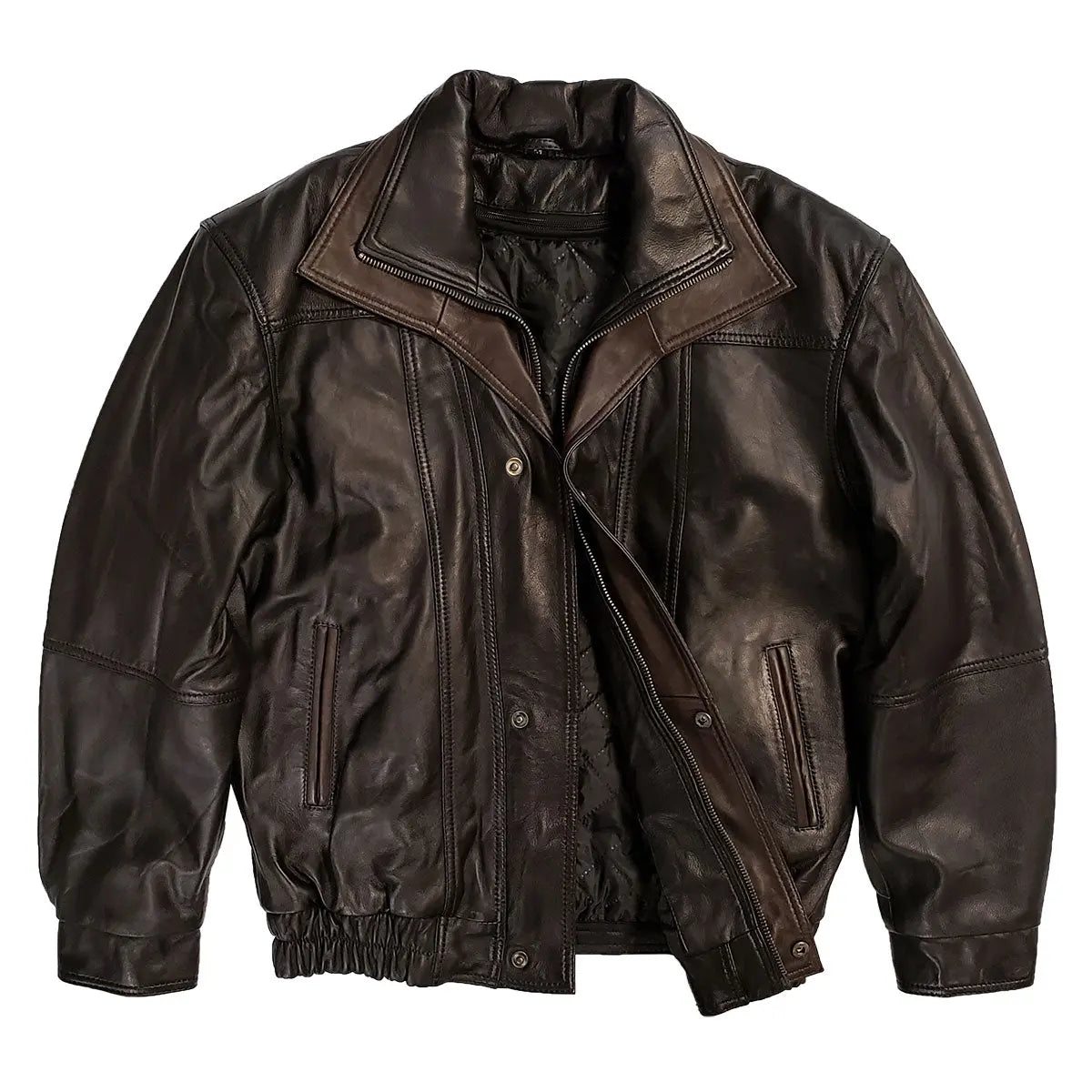 BOL Men's Double Collar Leather Bomber Jacket Boutique of Leathers/Open Road