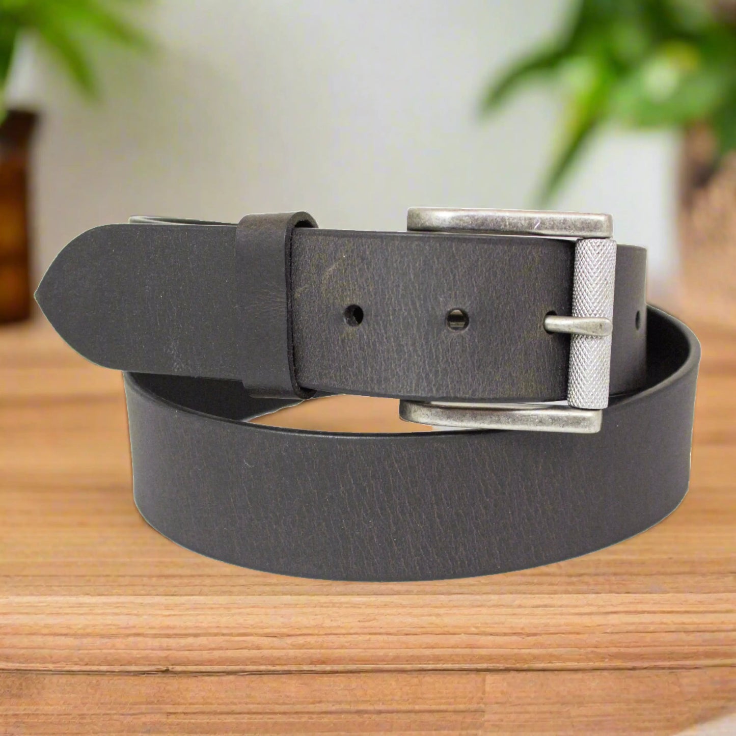 BOL Men's Solid Leather Roller Removable Buckle Belt Boutique of Leathers/Open Road