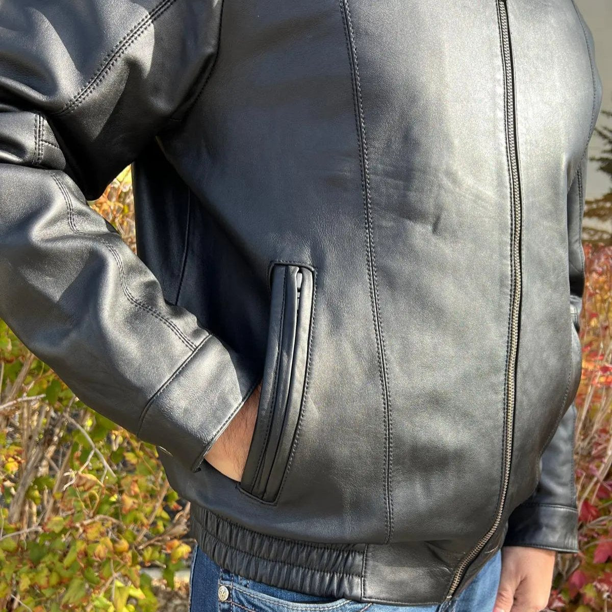 BOL Men's Ting Bomber Lambskin Leather Jacket Boutique of Leathers/Open Road