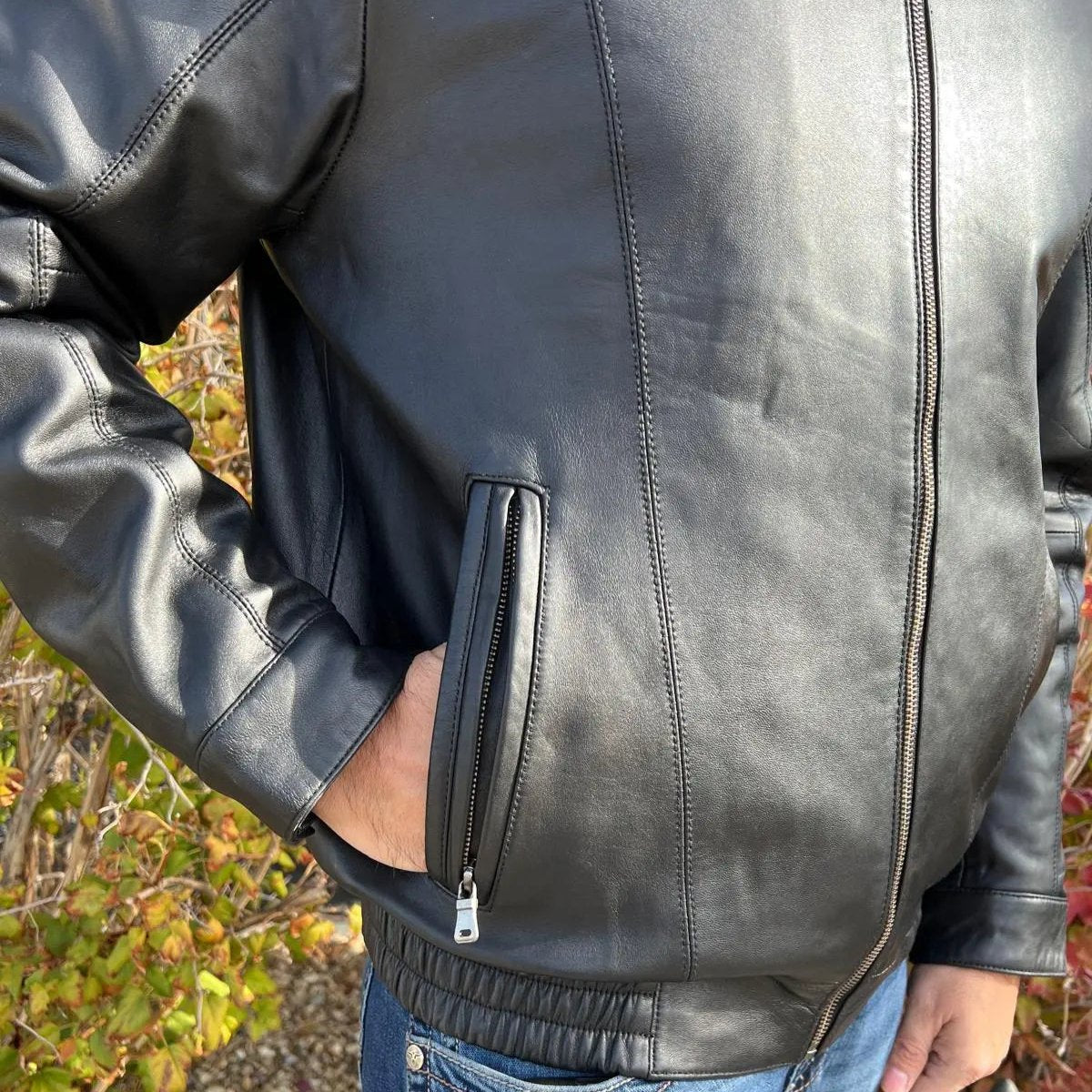 BOL Men's Ting Bomber Lambskin Leather Jacket Boutique of Leathers/Open Road