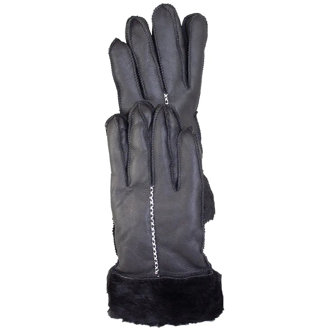 BOL Women's Black Hand Stitched Merino Sheepskin Gloves Boutique of Leathers/Open Road