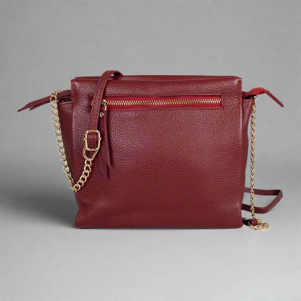 BOL Women's Cross Body Leather Bag with Chain and Leather Strap Boutique of Leathers/Open Road