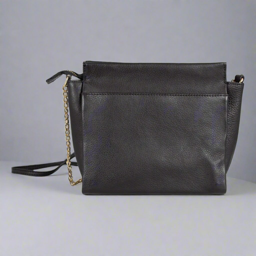 BOL Women's Cross Body Leather Bag with Chain and Leather Strap Boutique of Leathers/Open Road