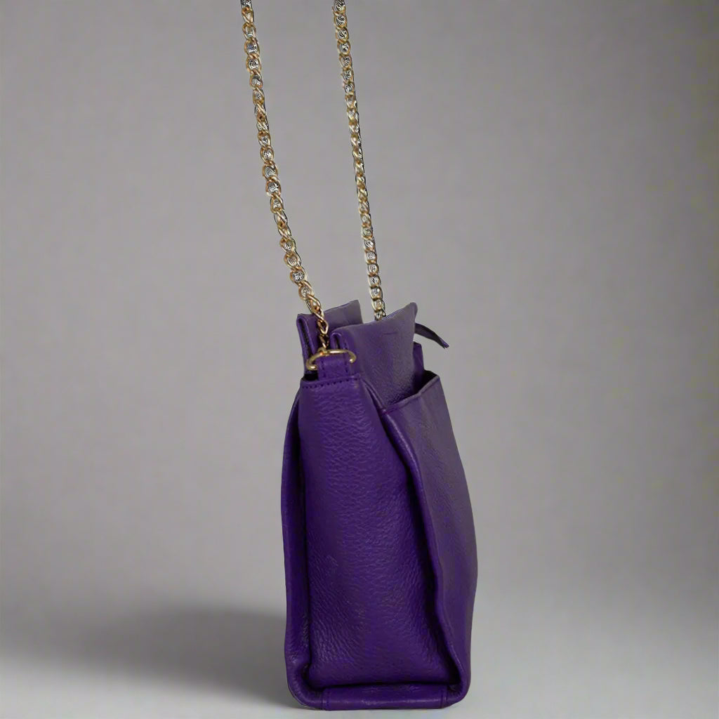 BOL Women's Cross Body Leather Bag with Chain and Leather Strap Boutique of Leathers/Open Road