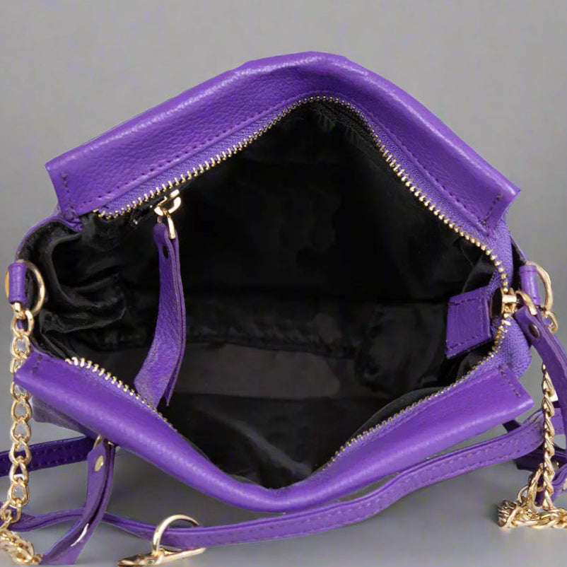 BOL Women's Cross Body Leather Bag with Chain and Leather Strap Boutique of Leathers/Open Road