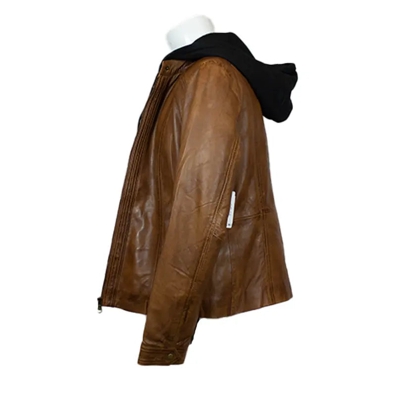 BOL Women's Detachable Hooded Leather Jacket Boutique of Leathers/Open Road