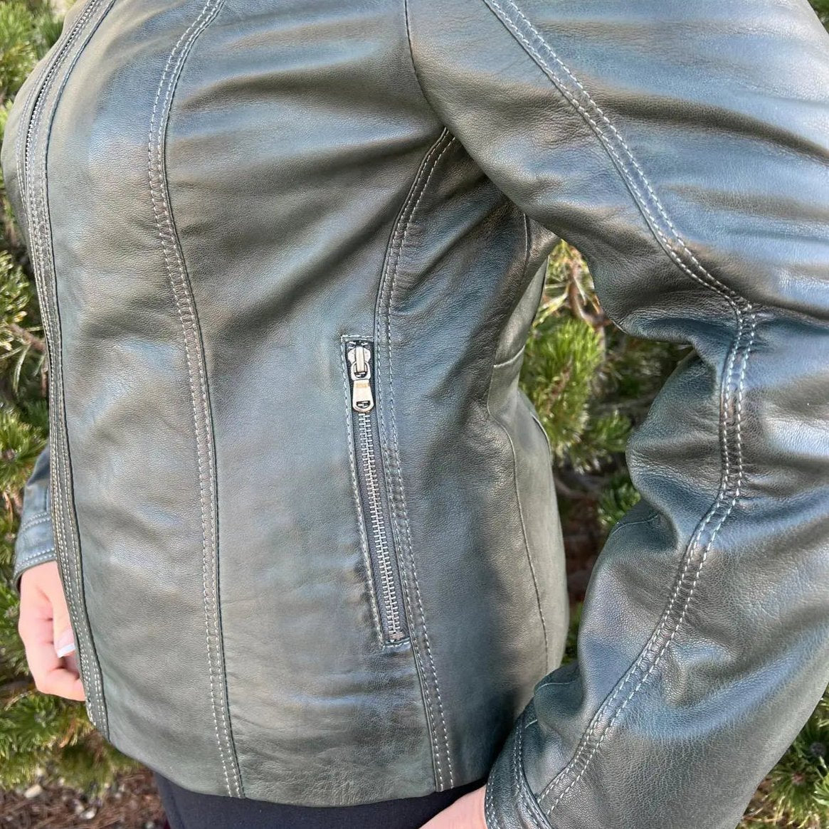 BOL Women's Detachable Hooded Leather Jacket Boutique of Leathers/Open Road