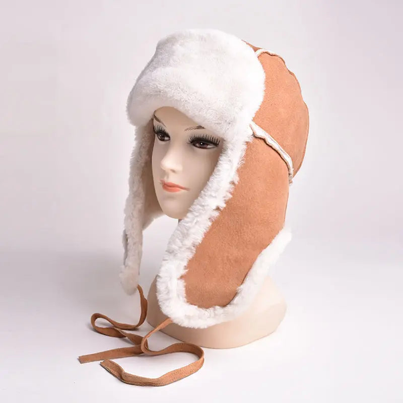 BOL Women's Hand Stitched Merino Sheepskin Bomber Cap Boutique of Leathers/Open Road