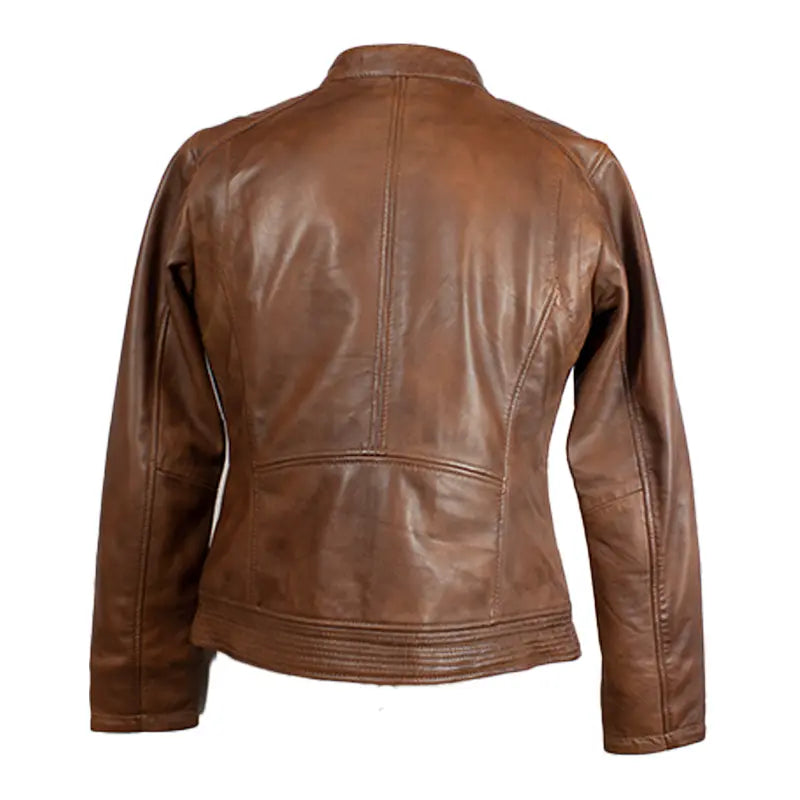 BOL Women's Waxed Sheep Leather Jacket Boutique of Leathers/Open Road