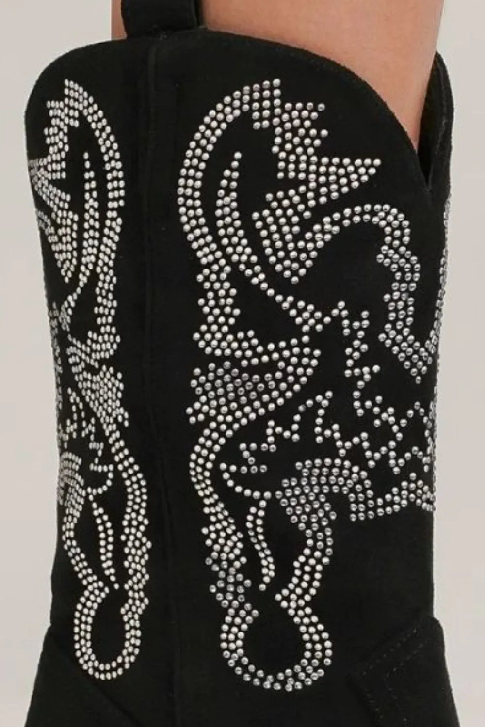 Beast Fashion Rhinestone Detail Point Toe Boots - Velora Luxury Fashion