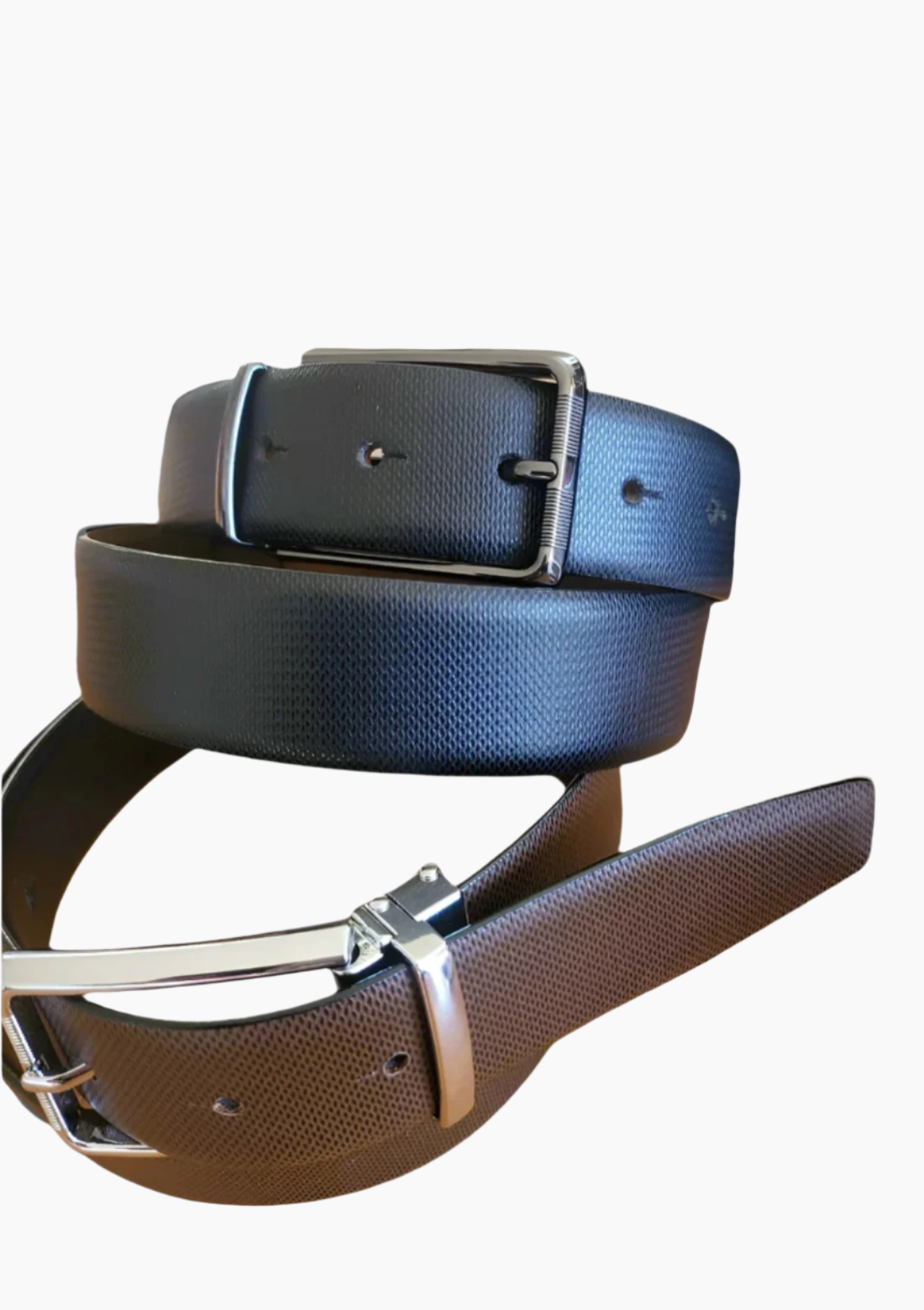 OHM New York Textured Leather Belts - Velora