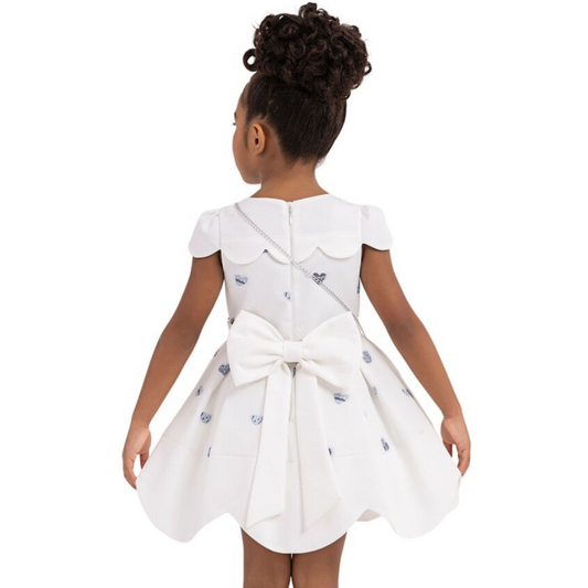 Blue Hearts Girls Formal Dress - Velora Luxury Fashion