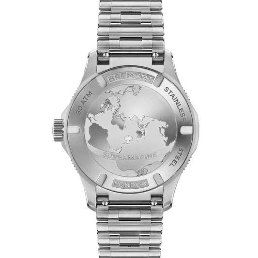 Bremont Supermarine 300M GMT, 'Glacier' Blue SM40-GMT-SS-BLBK-B - Velora