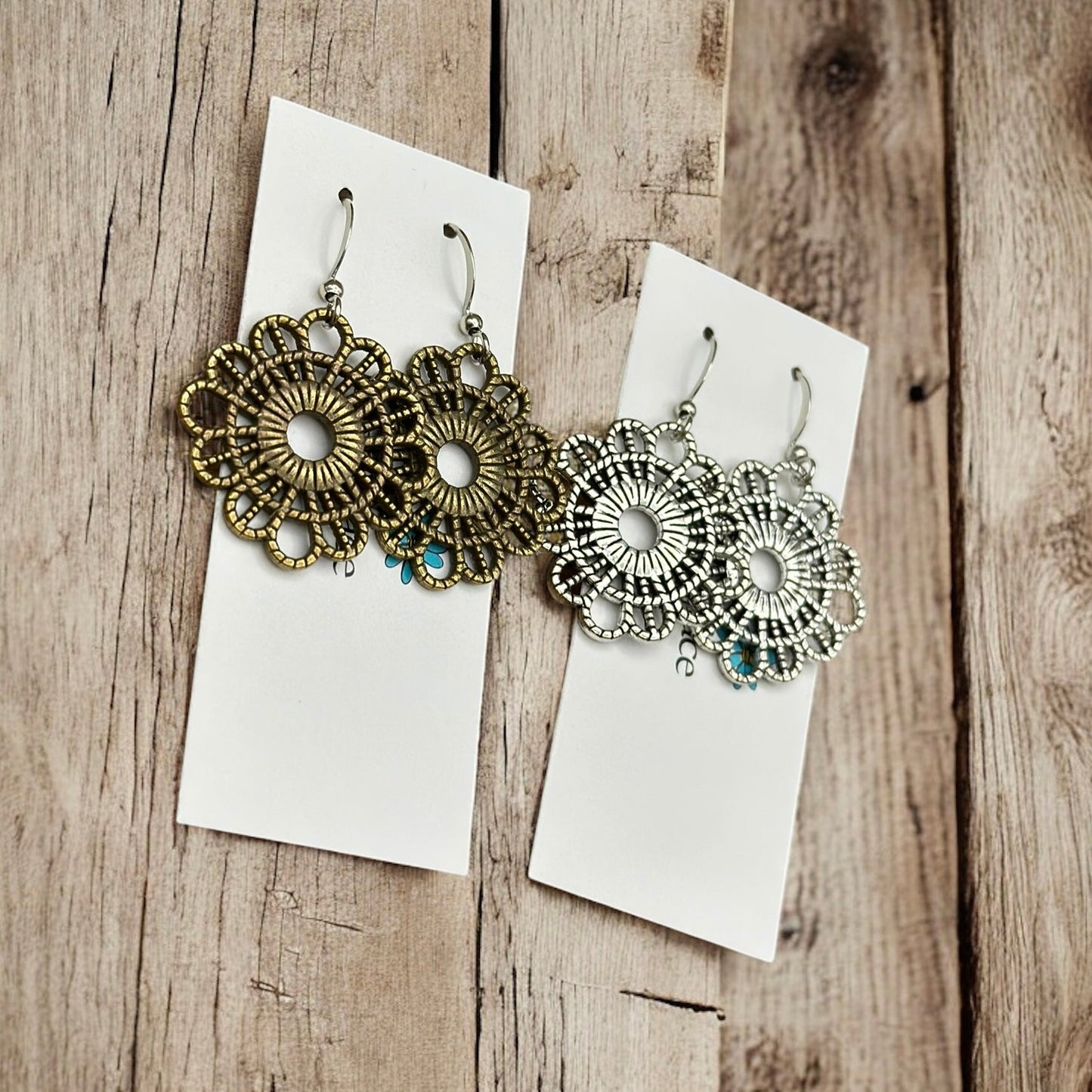 Lace Textured Earrings - Velora