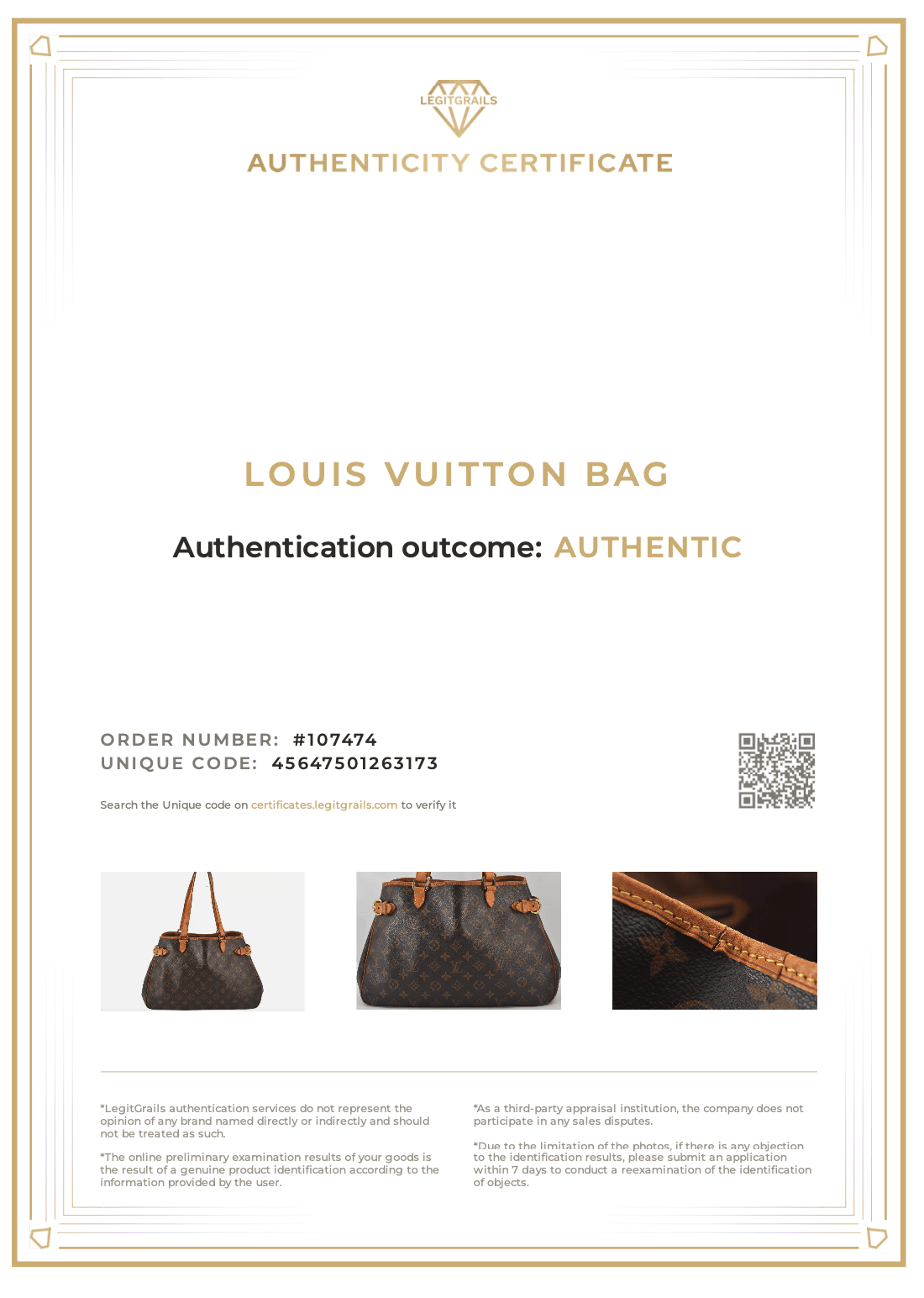Louis Vuitton Monogram Batignolles Horizontal Tote Bag M51154 LV 7729K - Velora
