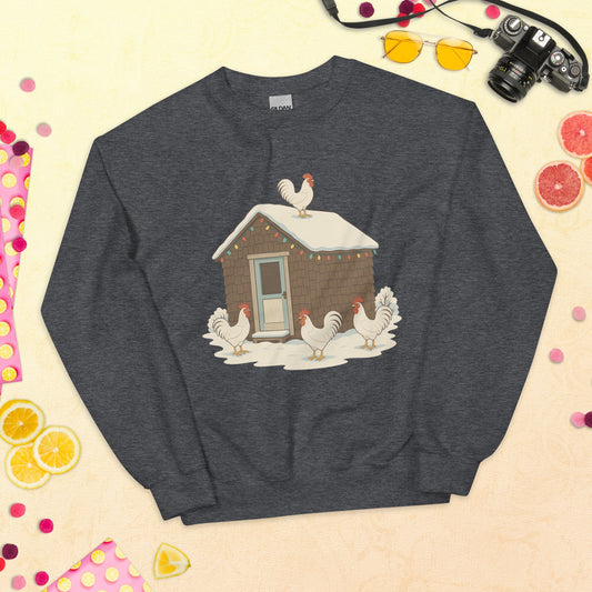 Chickmas Deck the Leghorn Unisex Sweatshirt - Velora Luxury Fashion