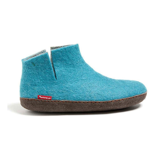 Classic Boot - Light Blue with Leather - Velora Luxury Fashion